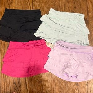 Athleta Girl Swing Skorts - set of 4